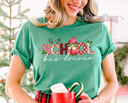 Christmas Cheer: School Bus Driver Holiday Shirts