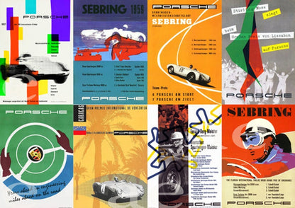 Vintage Porsche Racing Poster Collection