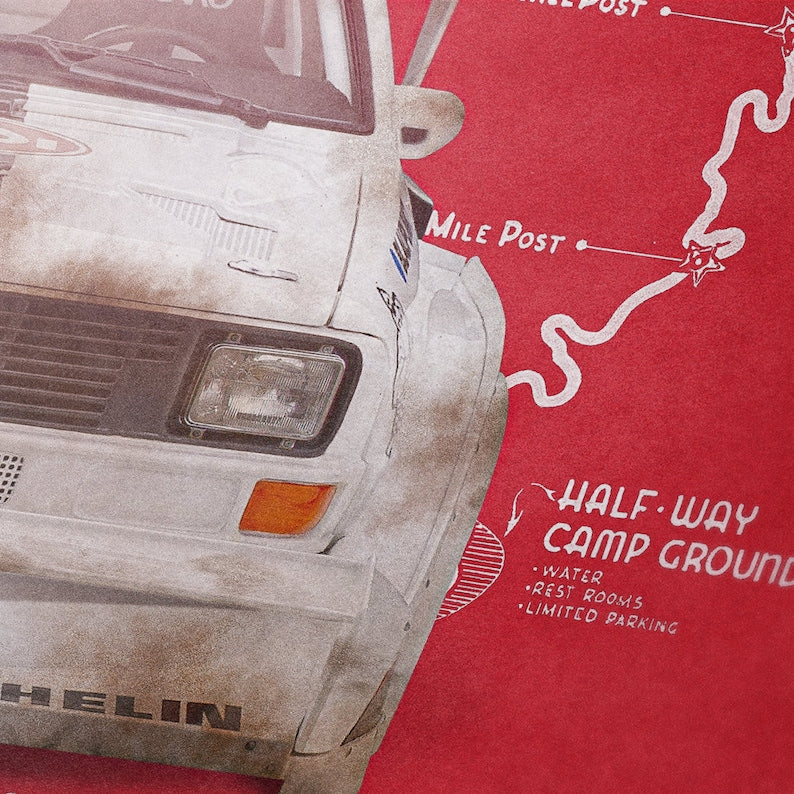 Audi Quattro S1 Pikes Peak 1987 Collectors Poster