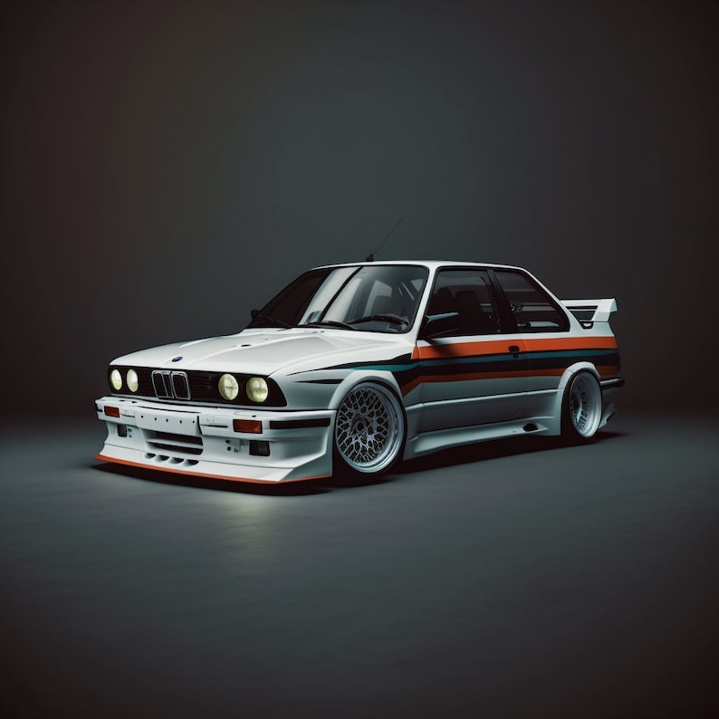 BMW M3 Classic Sports Car Digital Poster Set