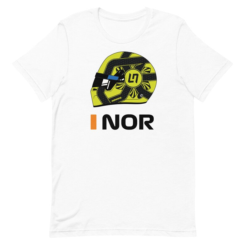 Lando Norris F1 Helmet T-shirt for Formula One Fans_driver_clothing_drivi.store