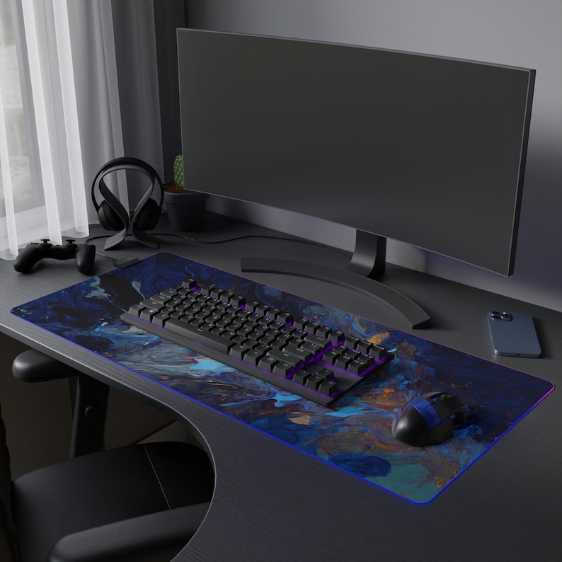 RGB Gaming Mouse Pad | Abstract Art | Gamer Gift_driver_clothing_drivi.store