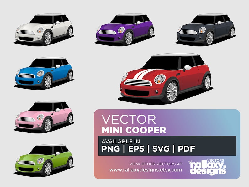 Digital Mini Cooper Car Pack for Cricut & More