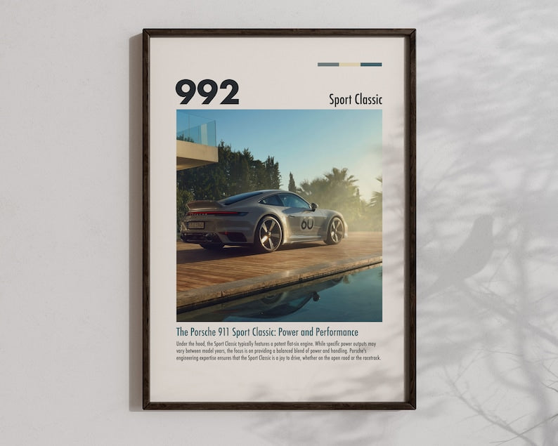 Porsche 911 Sport Classic Wall Art