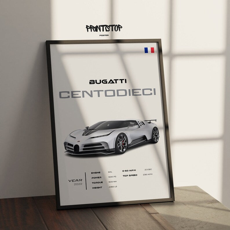 Bugatti Centodieci: Modern Supercar Poster