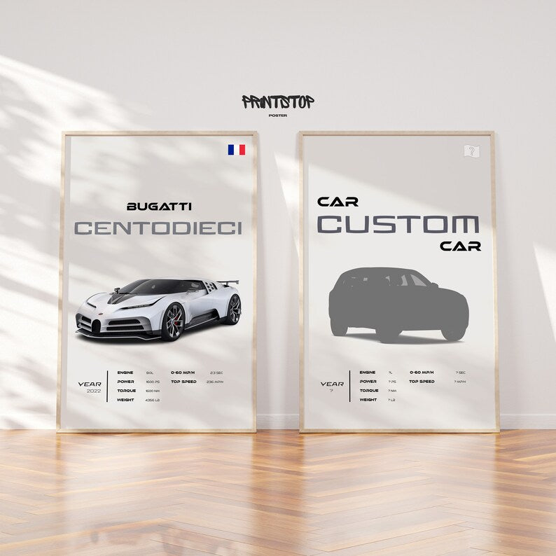 Bugatti Centodieci: Modern Supercar Poster