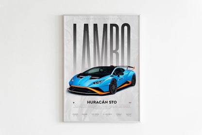 Lamborghini Huracán STO Digital Download | Hyper Car Poster_driver_clothing_drivi.store