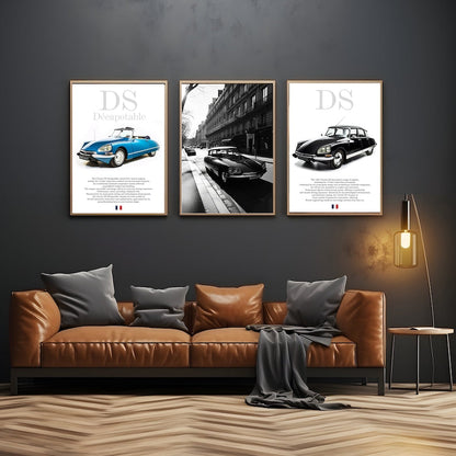 Vintage Citroën DS Poster: Iconic French Car Art for Enthusiasts