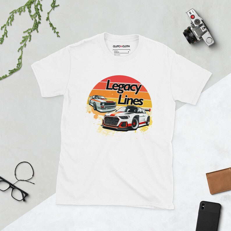 Audi S Rally: Retro Sunset Car Enthusiast Shirt_driver_apparel_drivi.store