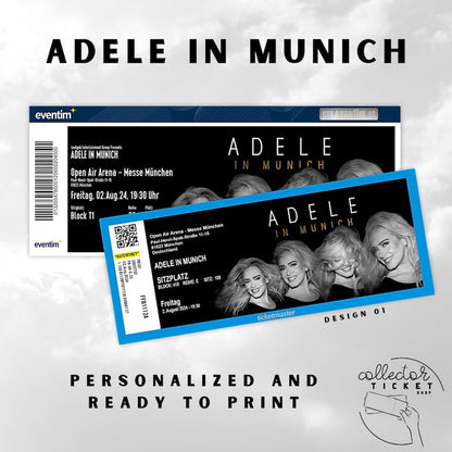 Personalized Adele in Munich Collector Ticket