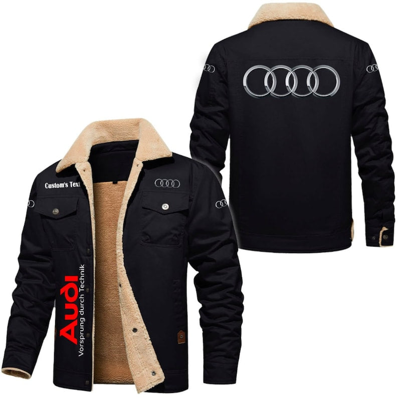 Audi Cargo Fleece-Lined Cotton Jacket, Customizable_driver_apparel_drivi.store