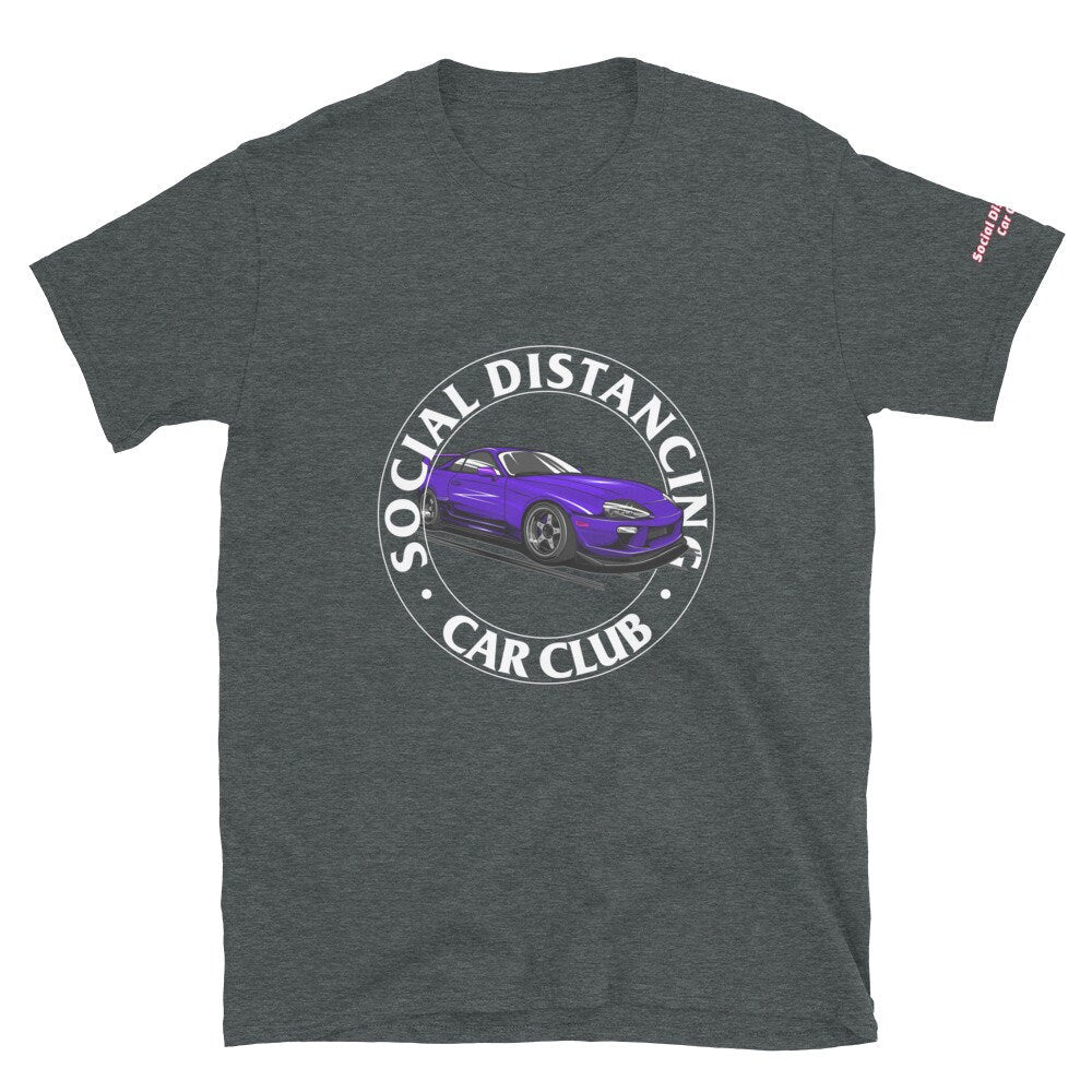 JZA80 JDM 2JZ Social Distancing Car Club Short-Sleeve Unisex T-Shirt