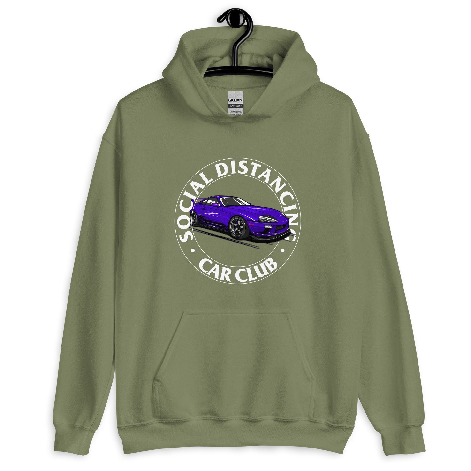 JZA80 JDM 2JZ Social Distancing Car Club Unisex Hoodie