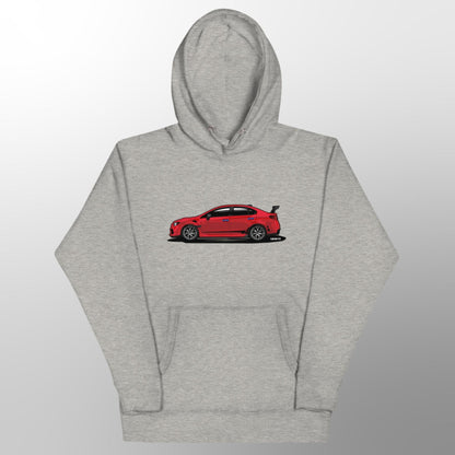 Subaru WRX STI in Pure Red - Extra Comfy Premium Blend Hoodie