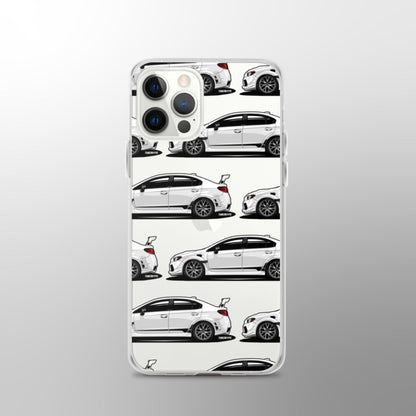 Subaru WRX STI Clear iPhone Case - Crystal White