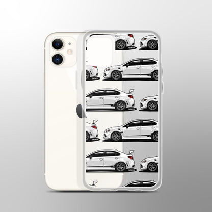 Subaru WRX STI Clear iPhone Case - Crystal White