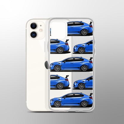 Subaru WRX STI Clear iPhone Case - World Rally Blue