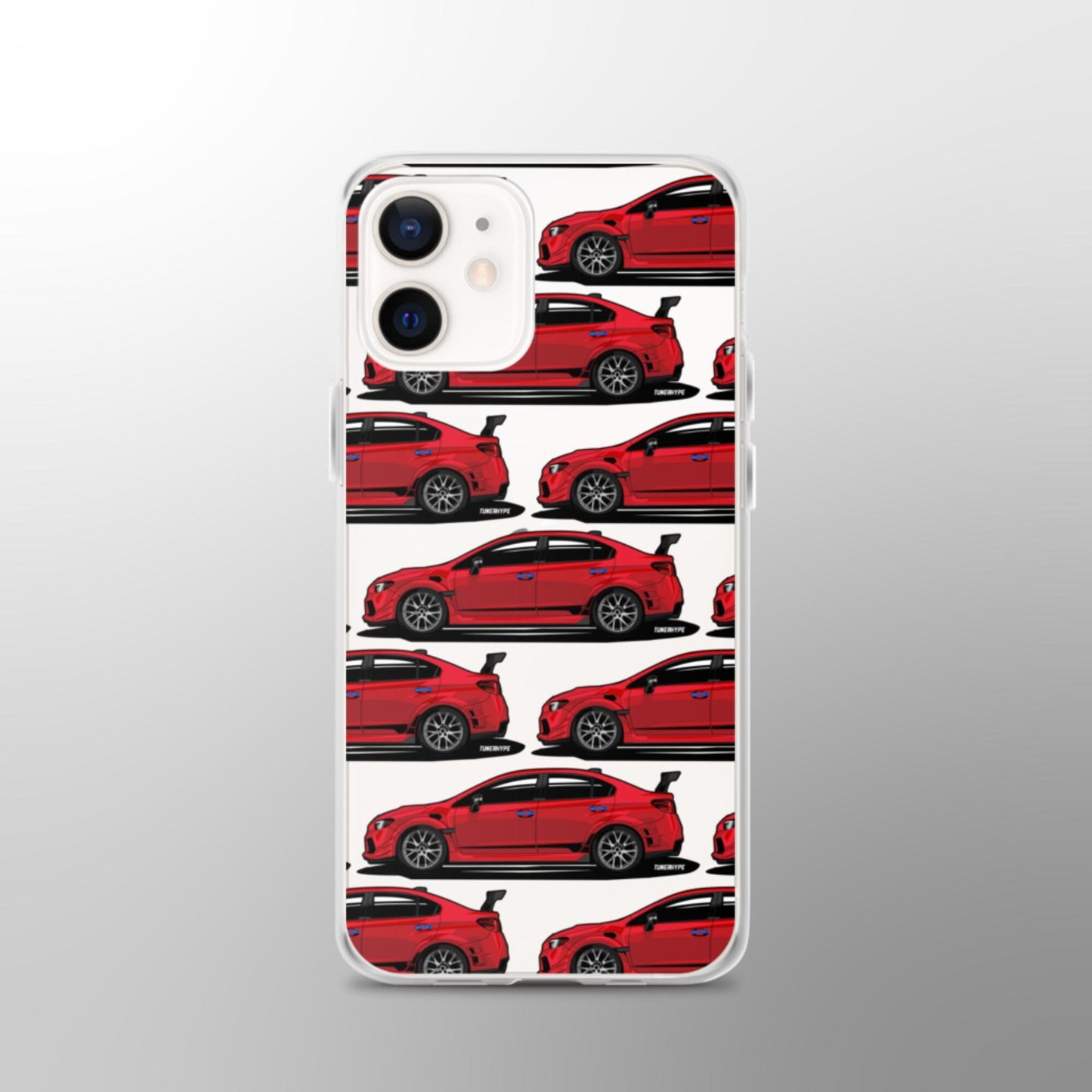 Subaru WRX STI Clear iPhone Case - Pure Red