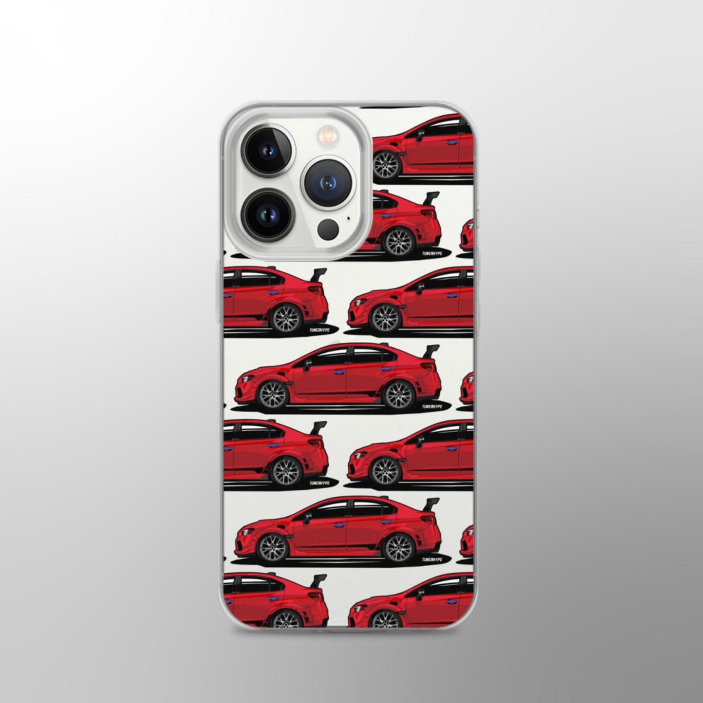 Subaru WRX STI Clear iPhone Case - Pure Red