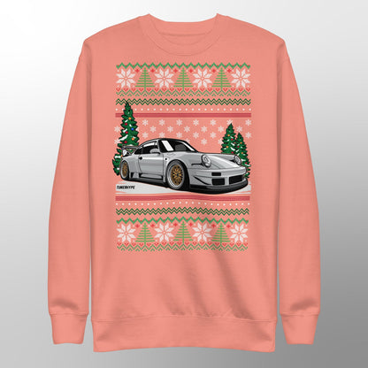 Ugly Christmas Sweater - Porsche 911 964 in Grey - Ugly Xmas Sweater - Car Guy Holiday Gift, Funny Christmas Gift, 911 Gift, Porsche Gift