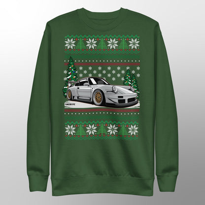 Ugly Christmas Sweater - Porsche 911 964 in Grey - Ugly Xmas Sweater - Car Guy Holiday Gift, Funny Christmas Gift, 911 Gift, Porsche Gift