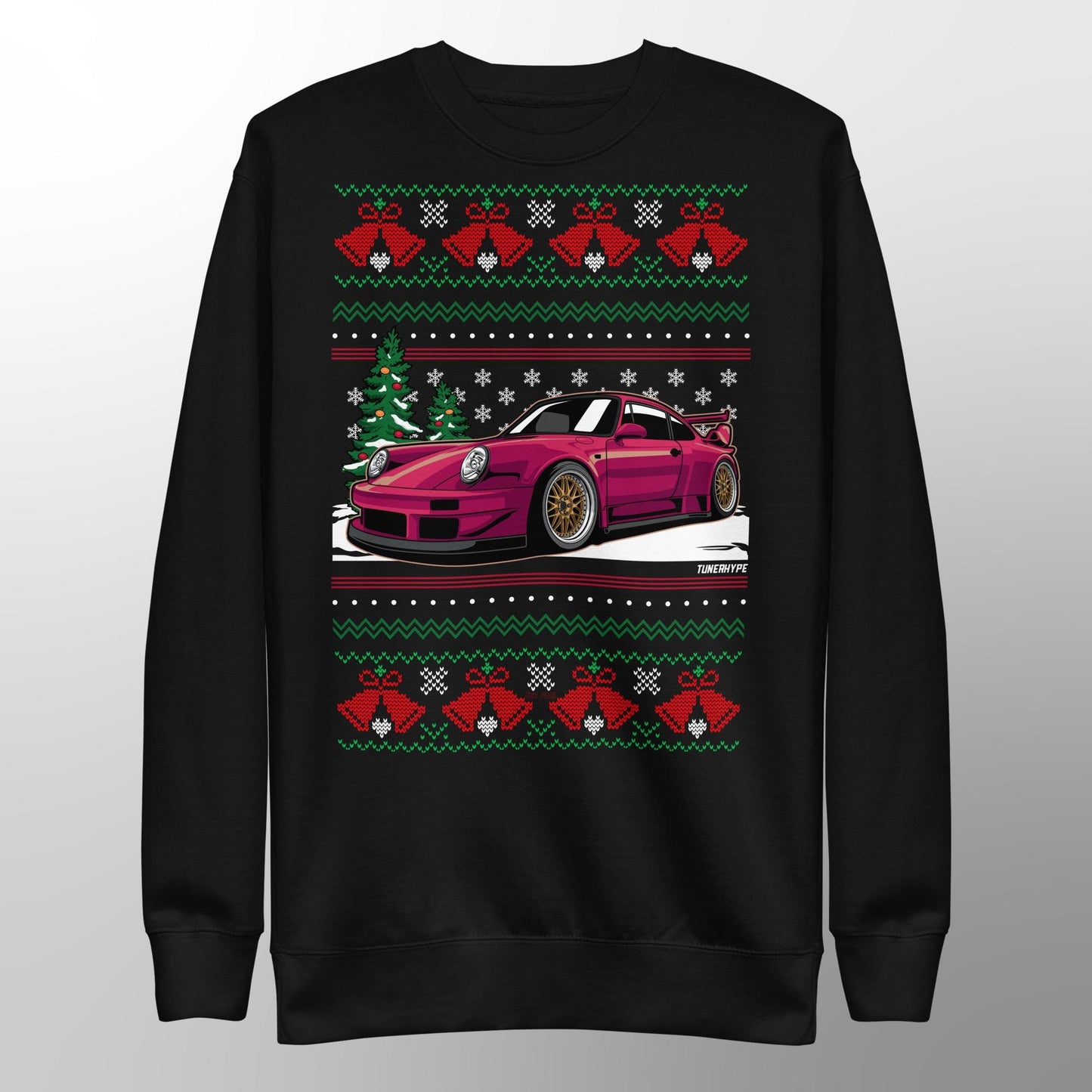 Ugly Christmas Sweater - Porsche 911 964 in Red - Ugly Xmas Sweater - Car Guy Holiday Gift, Funny Christmas Gift, Porsche Gift, 911 Gift