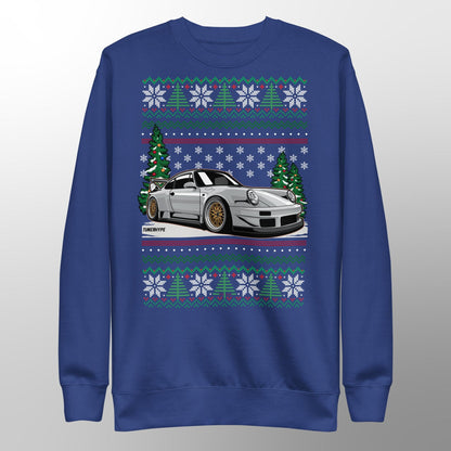 Ugly Christmas Sweater - Porsche 911 964 in Grey - Ugly Xmas Sweater - Car Guy Holiday Gift, Funny Christmas Gift, 911 Gift, Porsche Gift