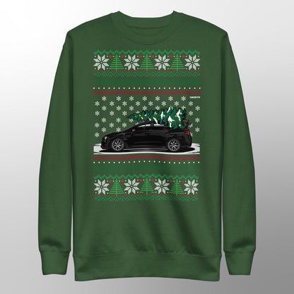 Ugly Christmas Sweater - Subaru WRX STI in Black - Ugly Xmas Sweater - Car Guy Holiday Gift, Funny Christmas Gift, JDM gift, funny car gift