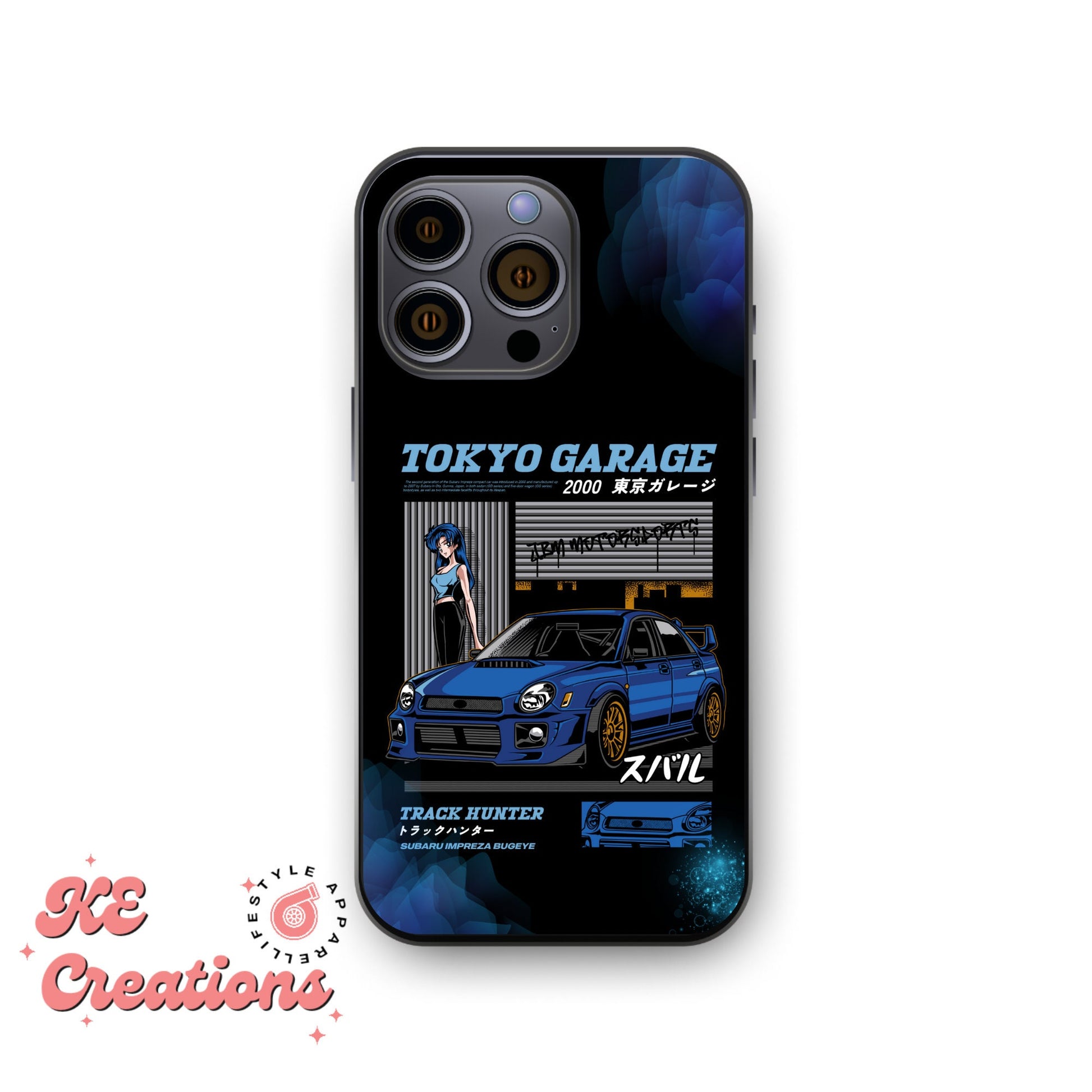 JDM Tokyo Garage Custom iPhone 13, 14, 15 Case | Pro, Pro Max, Plus, Mini