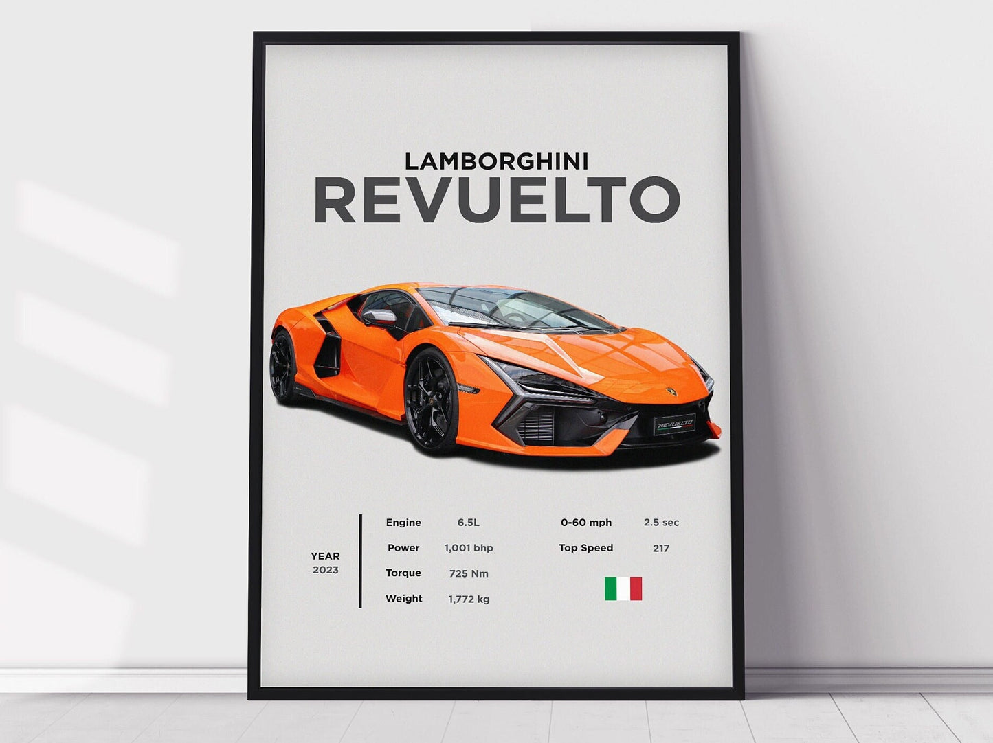 Lamborghini Revuelto Poster Print, Boys Room Decor, Home Office Art, Room Decor, Digital Posters, Car Posters