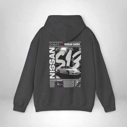 Nissan 240sx S13 Hoodie, Vintage JDM Cars Hoodie, Gift For Car Guys, Unisex Heavy Blend Hoodie