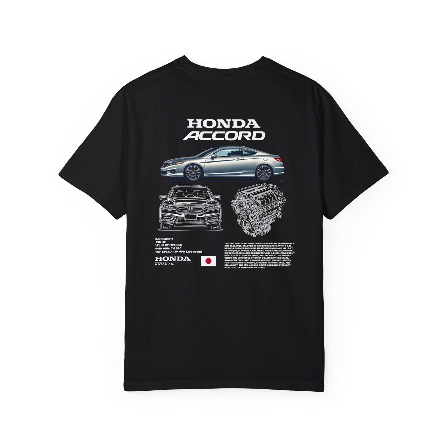 Honda Accord Coupe Spec Tee - Boosted Gear Co, JDM Classic Shirt, Cool Unisex Tee, Casual Car Top, Unique Graphic Automotive Apparel