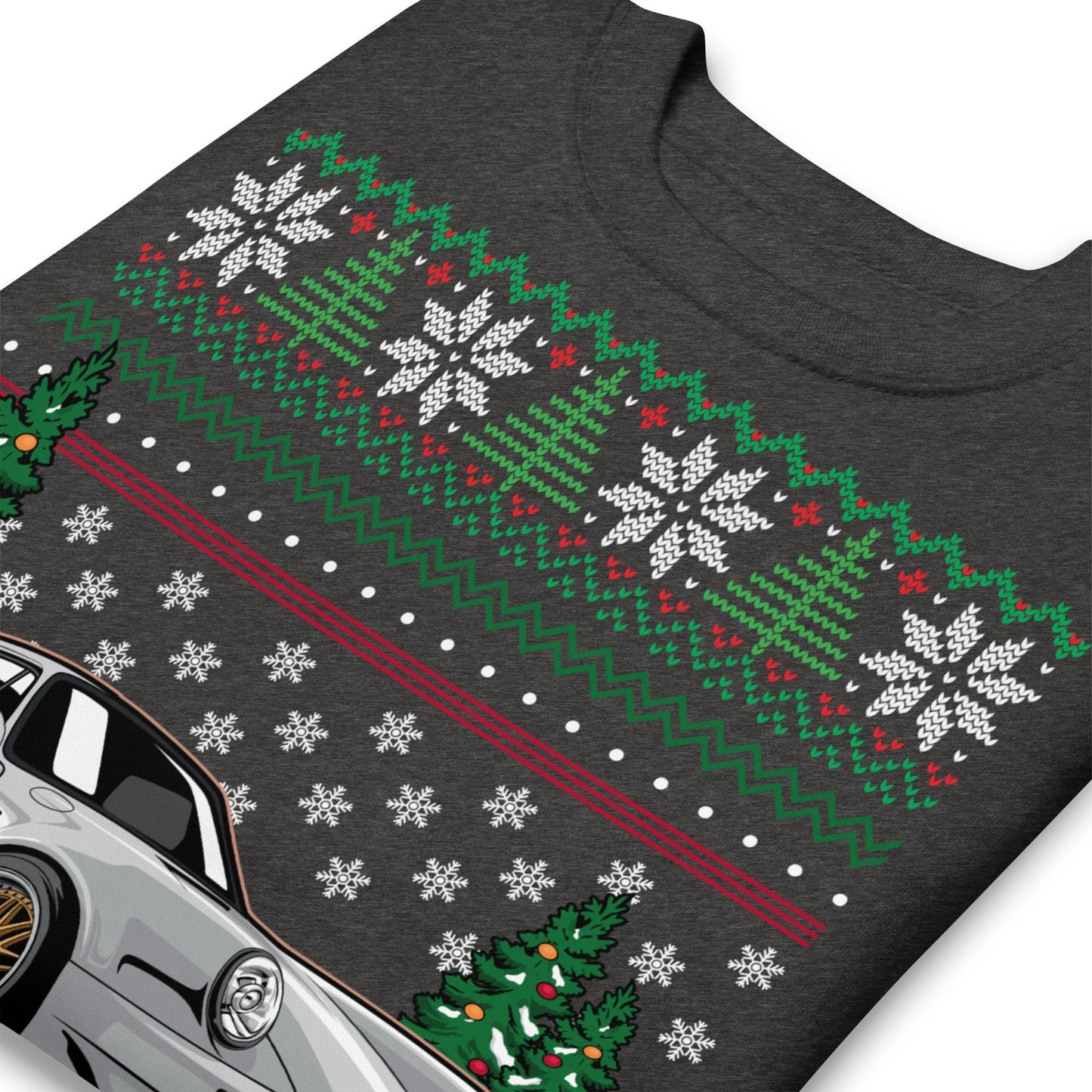 Ugly Christmas Sweater - Porsche 911 964 in Grey - Ugly Xmas Sweater - Car Guy Holiday Gift, Funny Christmas Gift, 911 Gift, Porsche Gift